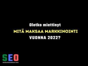 Haluatko tietää mitä yrityksen verkkosivuston markkinointi maksaa 2022 - kysy SEO Kari Nieminen