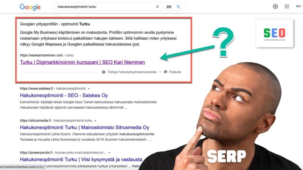 Mitkä asiat vaikuttavat Googlen etusivun sijoitukseen SEO Kari Nieminen